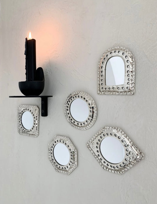 Marokkaanse spiegeltjes - Zilver - 5 stuks
